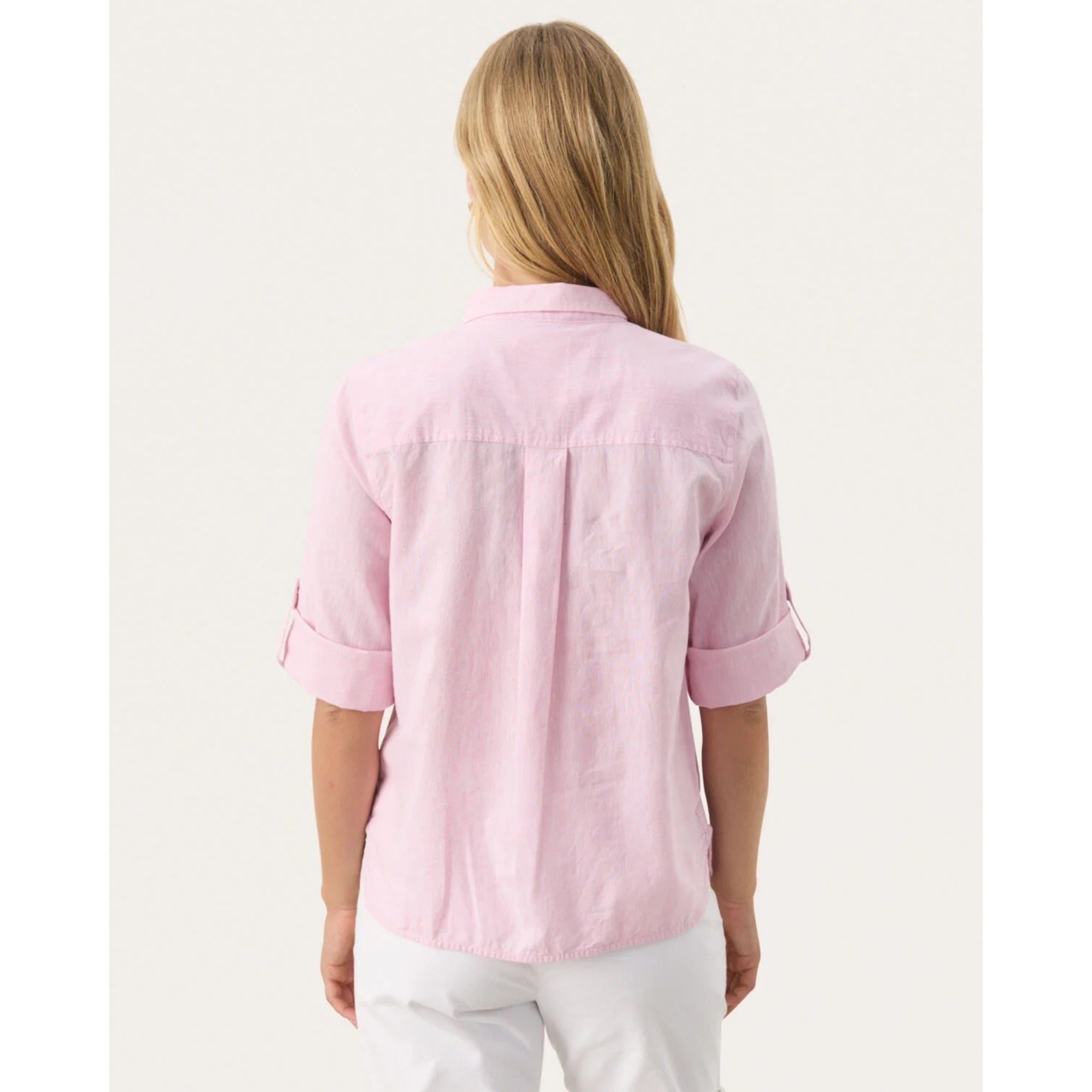 Part Two Cindie Linen Blend Shirt With Pocket Light Pink