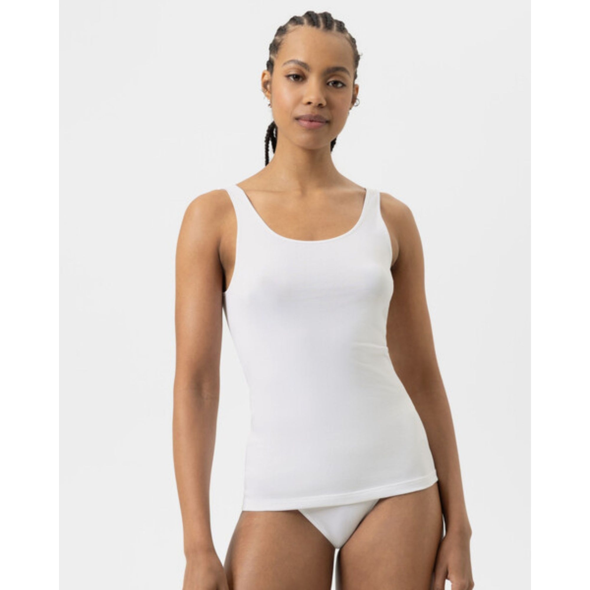 Mey Scoop Neck Stretch Vest White