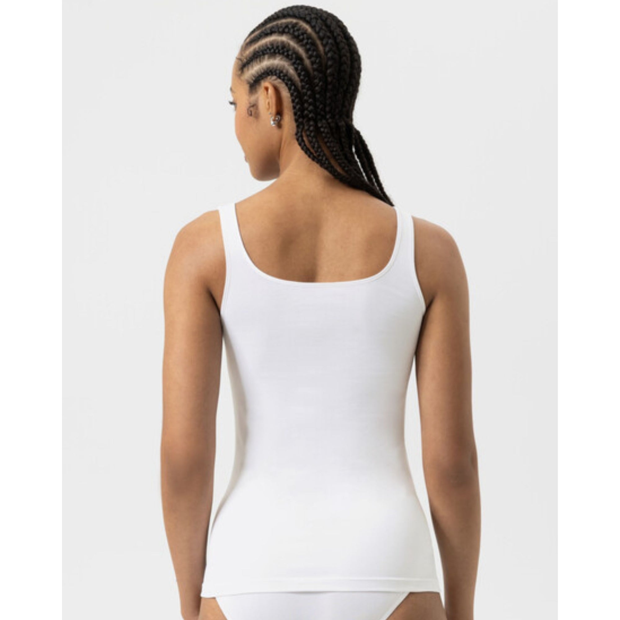 Mey Scoop Neck Stretch Vest White