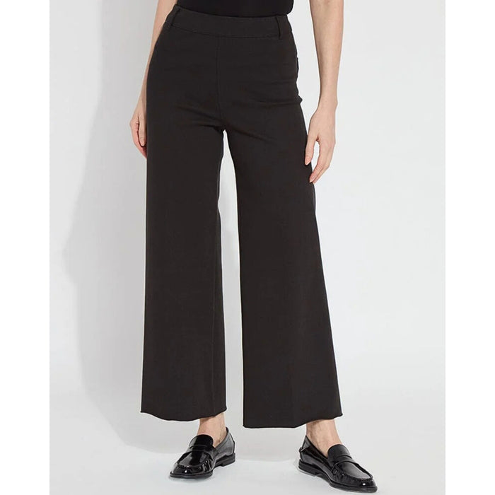 Lysse Erin Pull On Wide Leg Stretch Cropped Jean Black