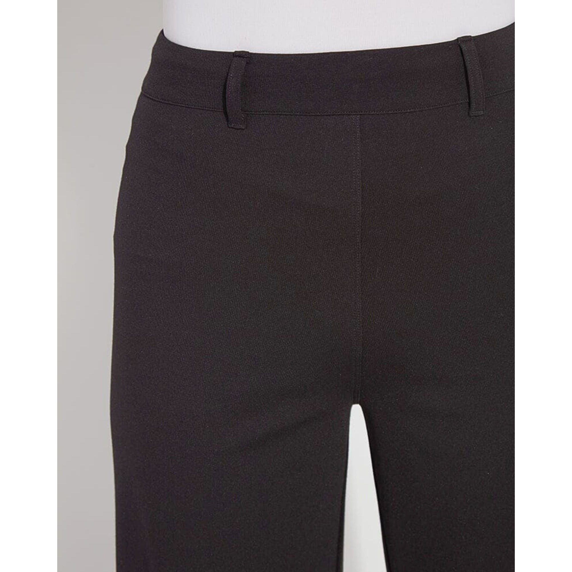 Lysse Erin Pull On High Waist Wide Leg Jersey Trouser Black