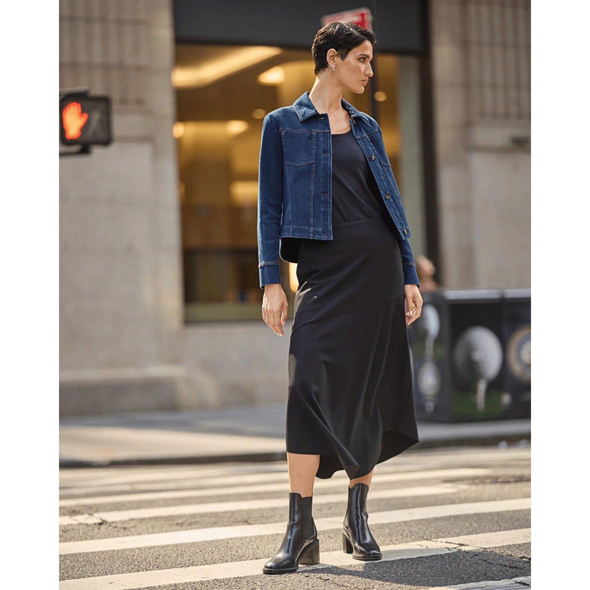 Lysse Stretch Denim Shirt Jacket Indigo 401