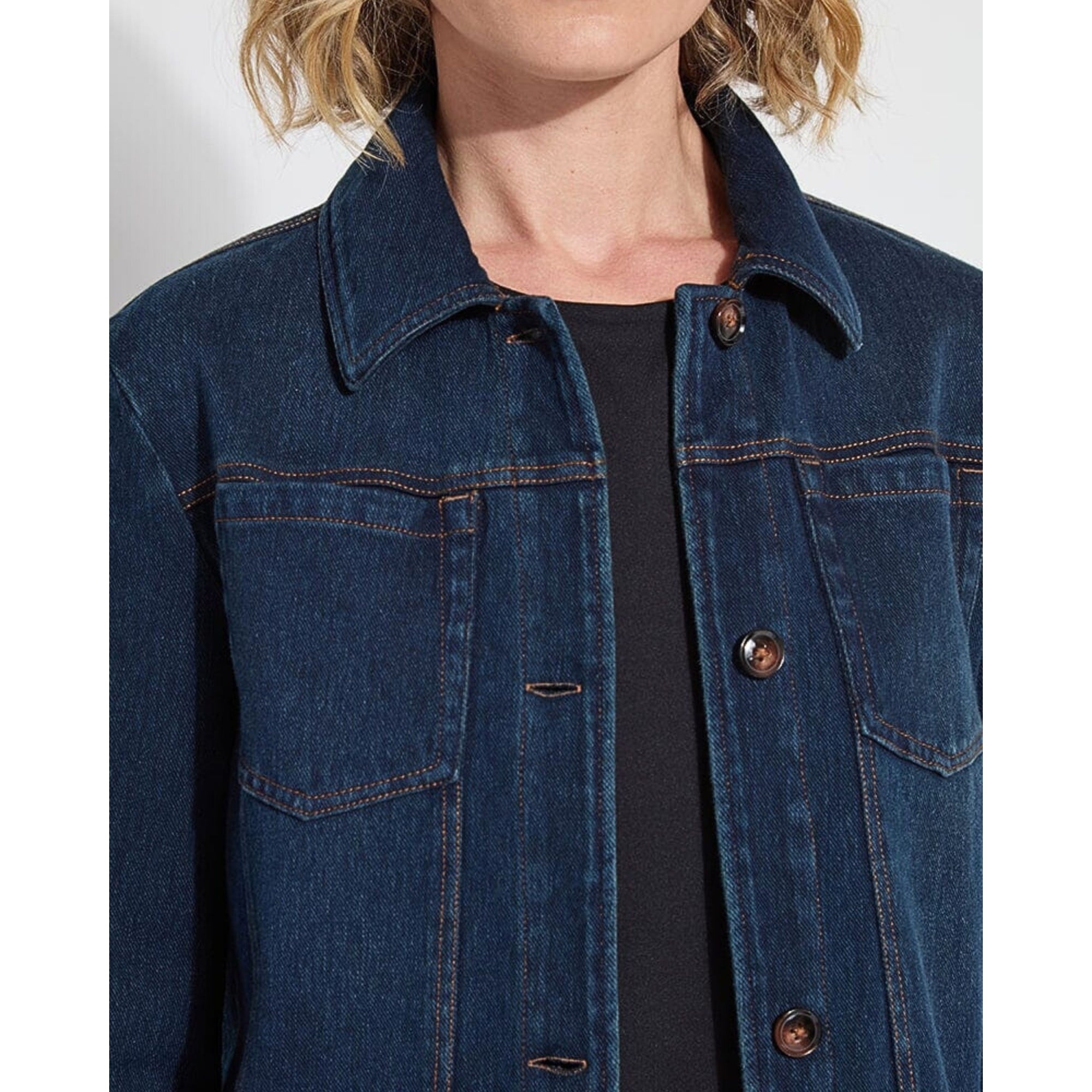 Lysse Stretch Denim Shirt Jacket Indigo 401
