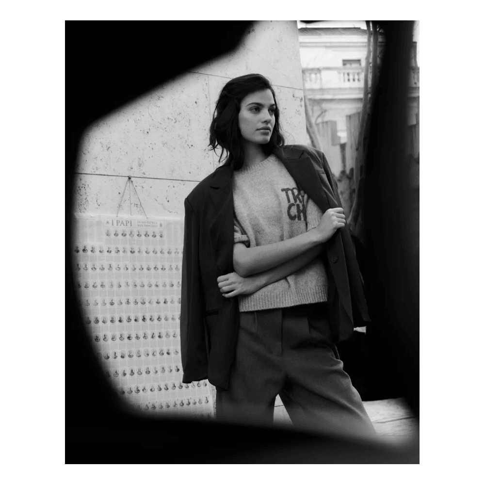 Yaya Round Neck Short Sleeve Jumper Light Grey