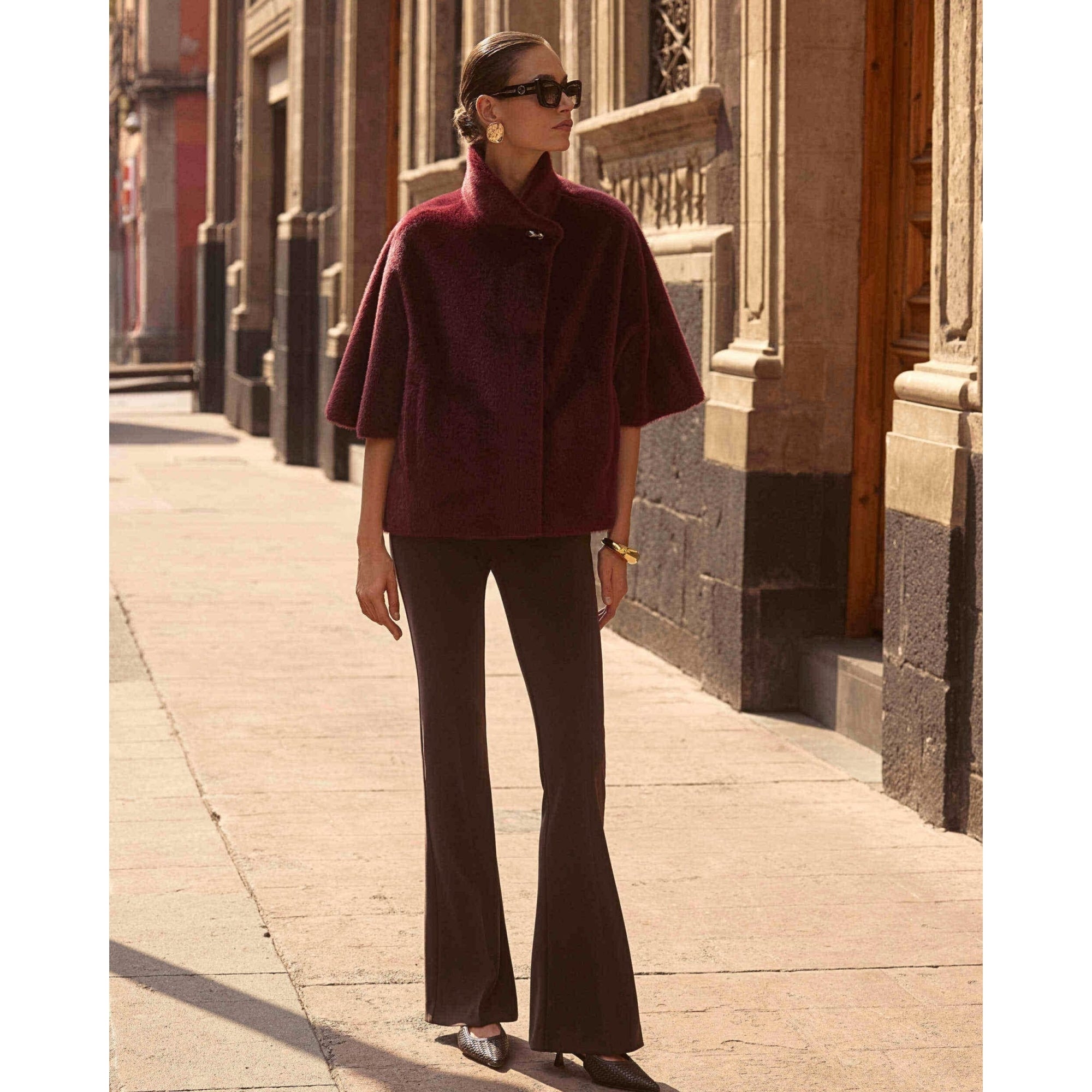 Joseph Ribkoff Pull On Jersey Smart Bootcut Trouser Mocha 3799