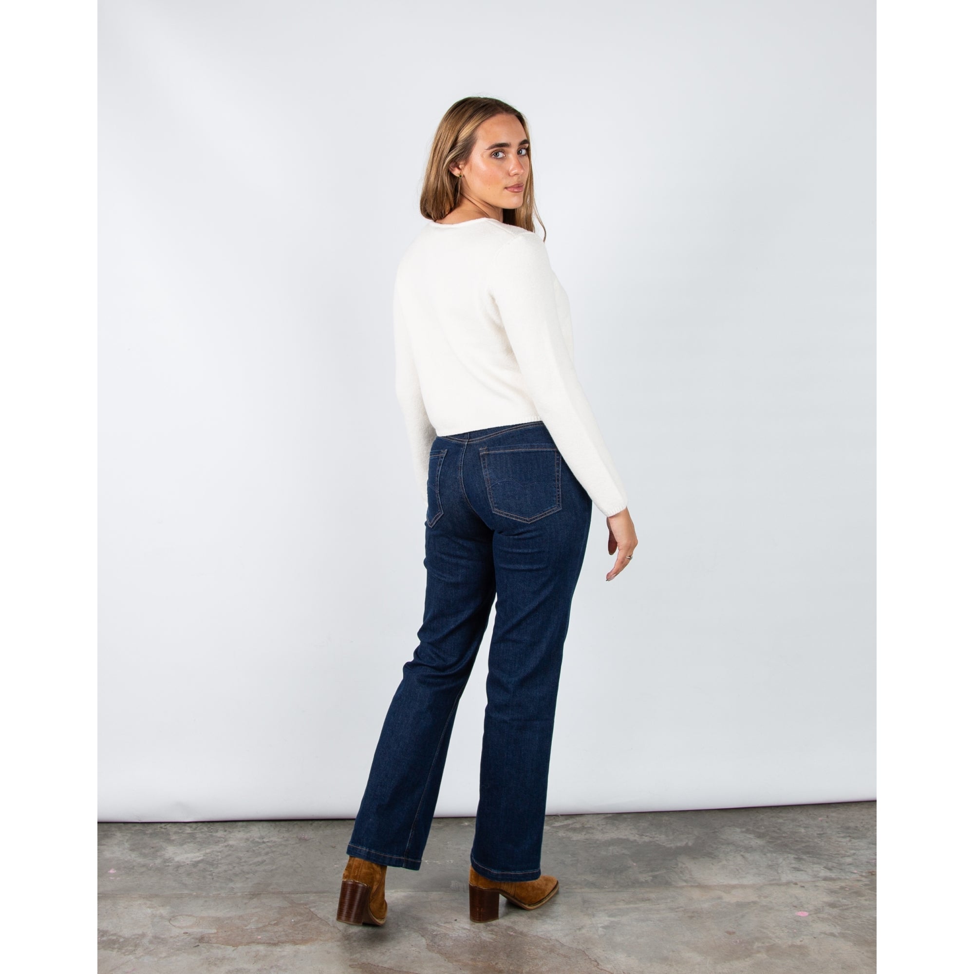 Oui Double Tie Front Soft Knit Cardigan Off White