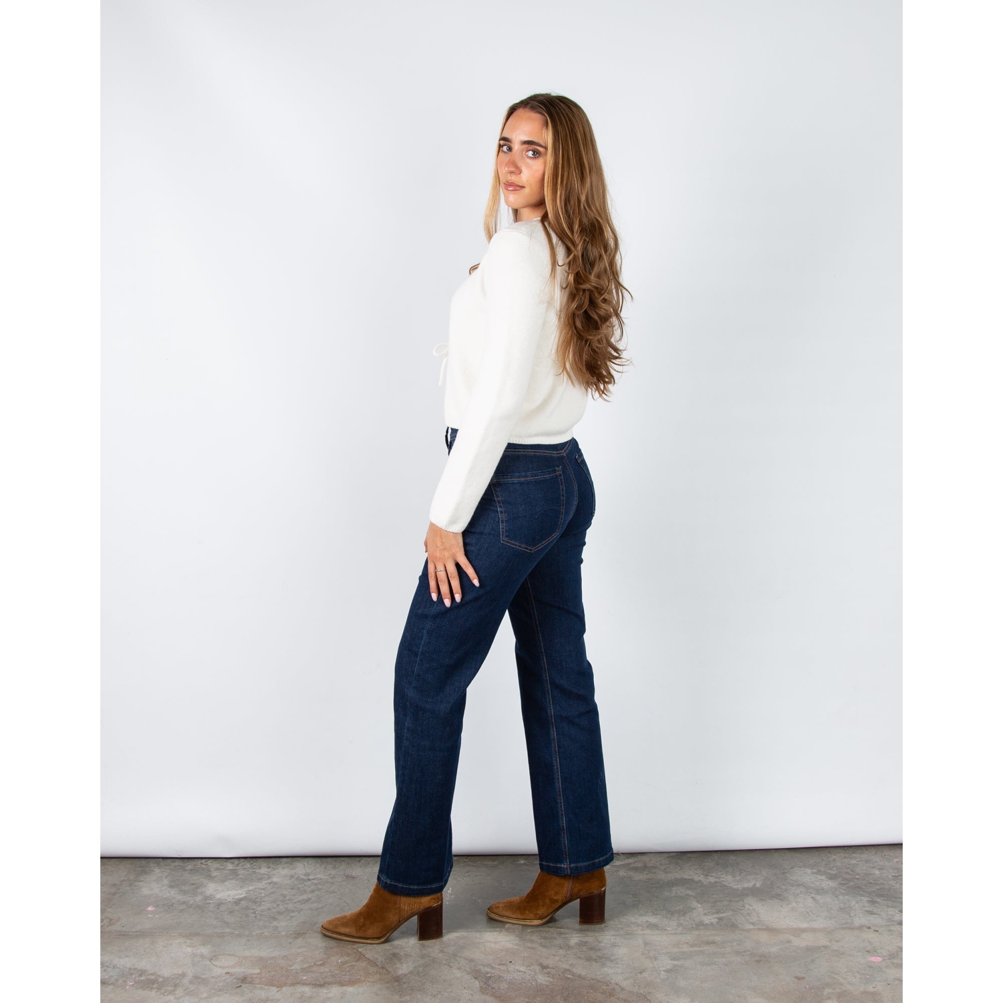 Oui Double Tie Front Soft Knit Cardigan Off White