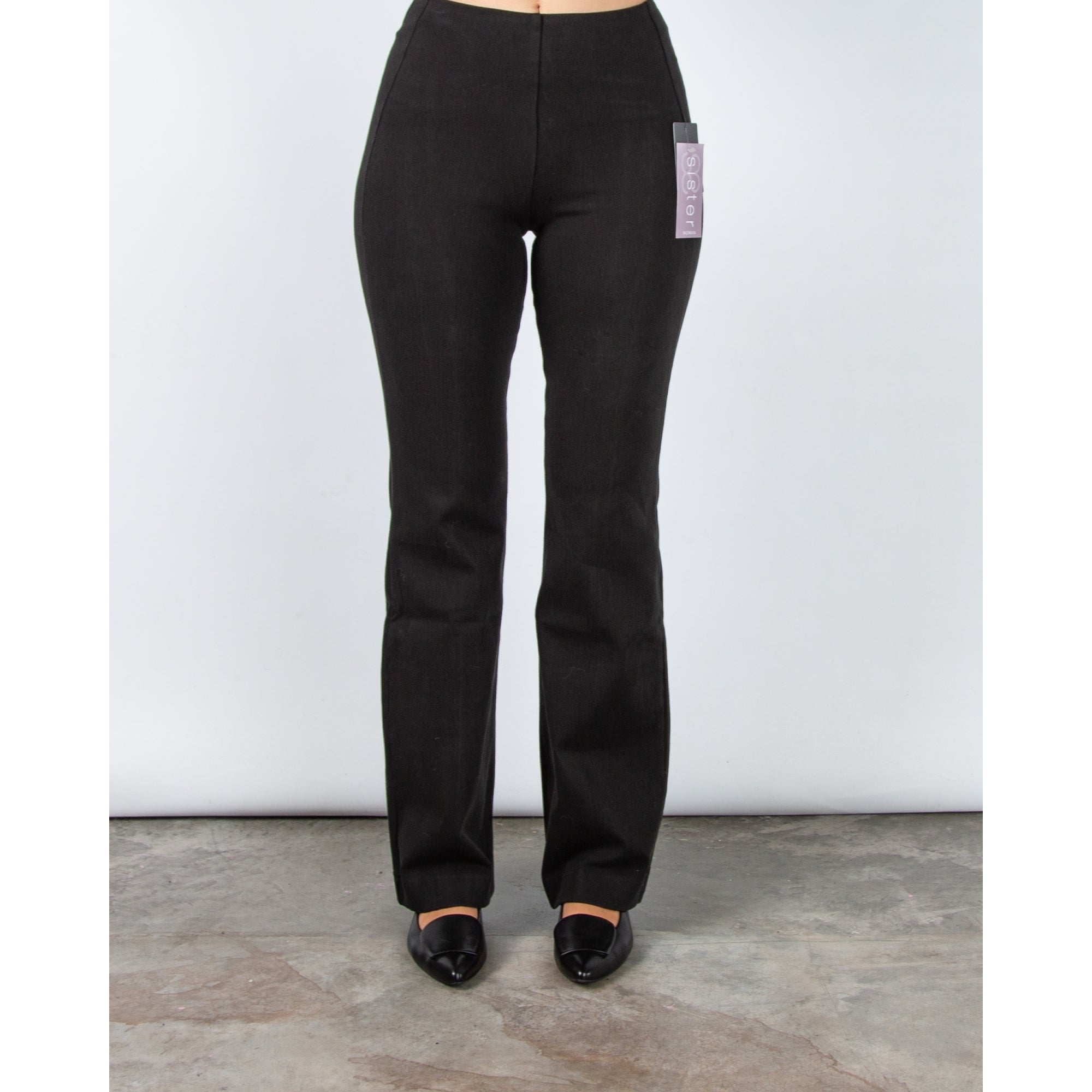 Lysse Ally Pull On Stretch Denim Bootcut Jean Black 001