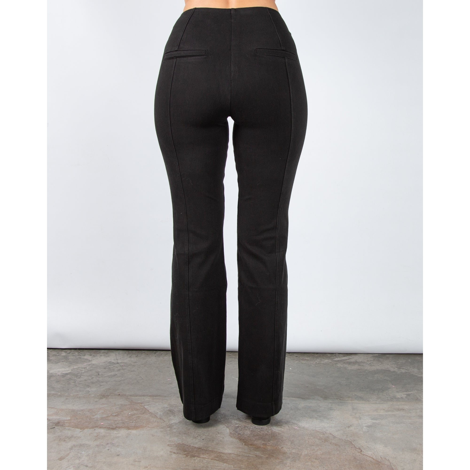 Lysse Ally Pull On Stretch Denim Bootcut Jean Black 001