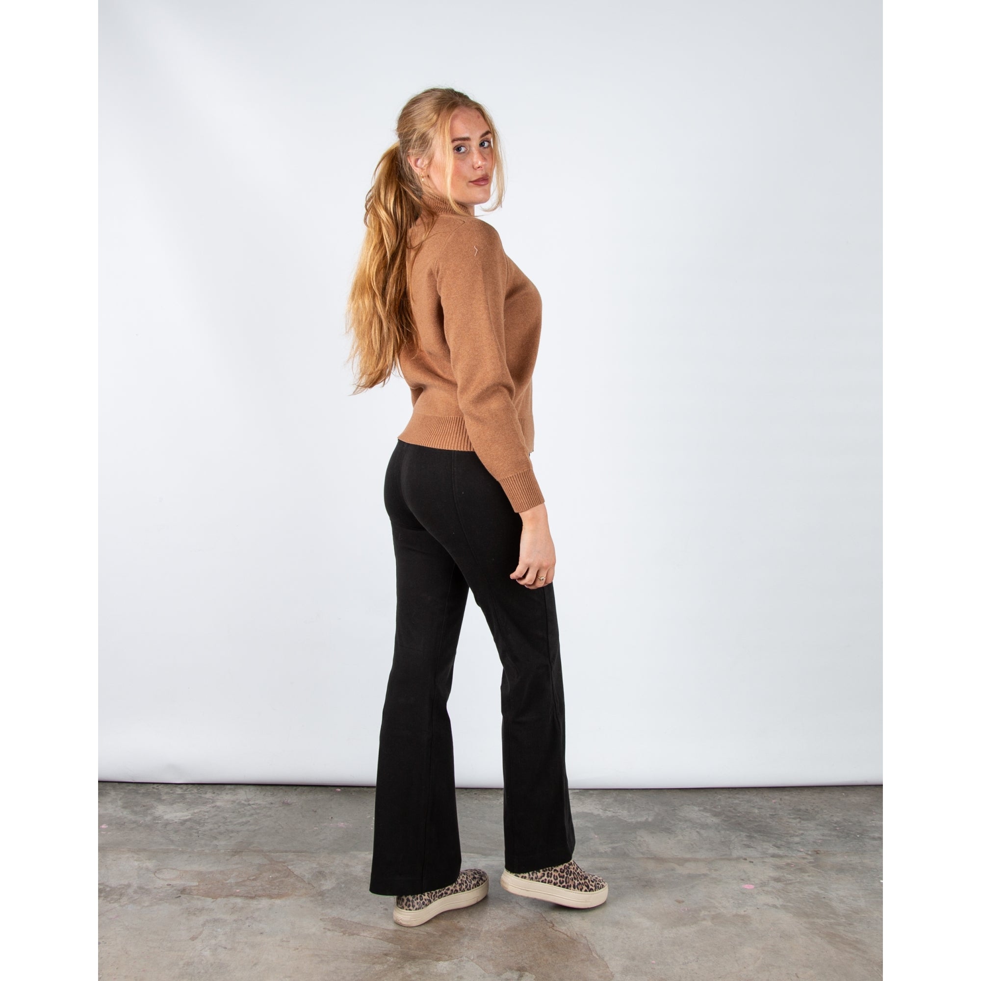 Marble Fashions Knitted Bomber Jacket With Rib Trim Camel 208