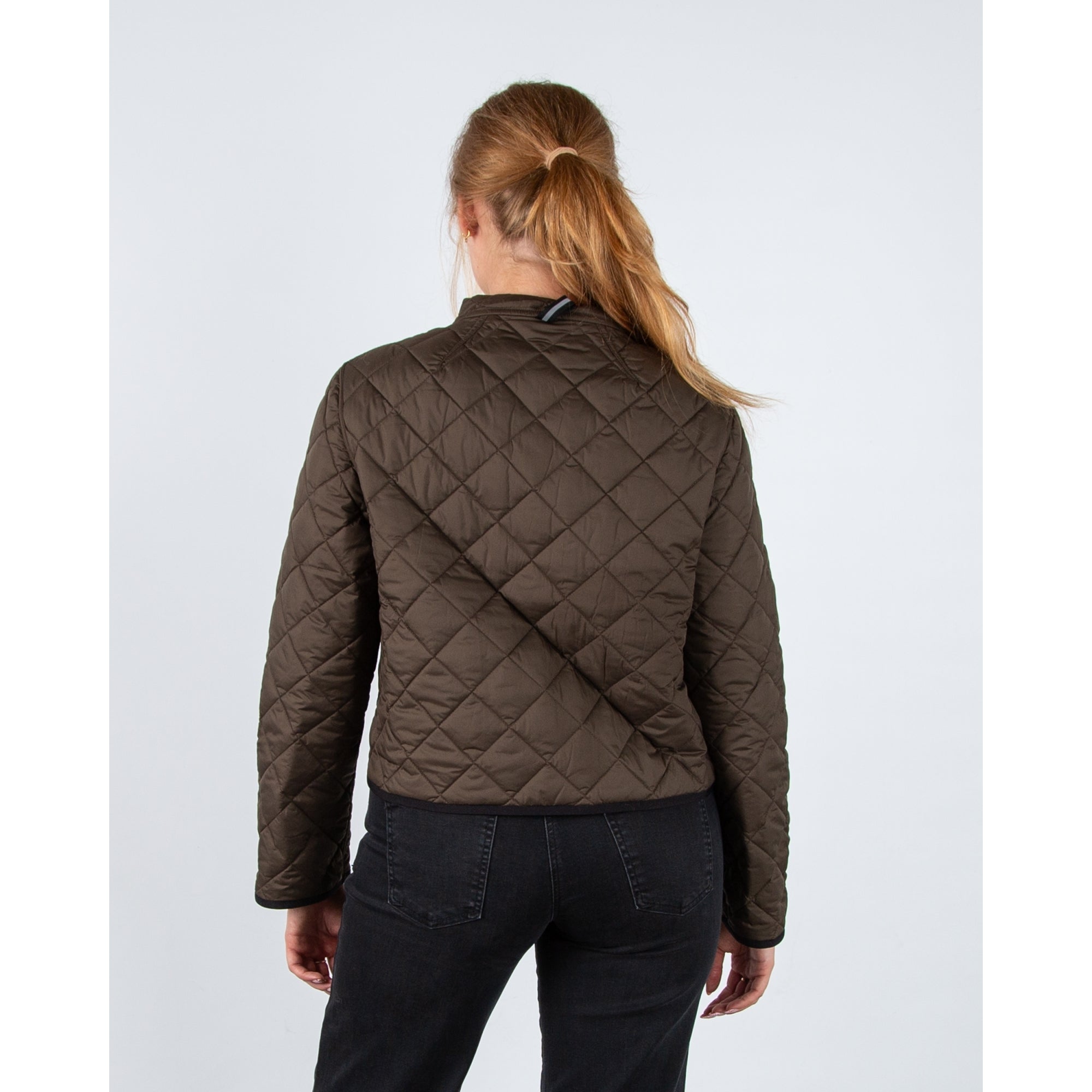 Marc Cain Leo Hike Rethink Together Leopard Print Reversible Jacket Olive