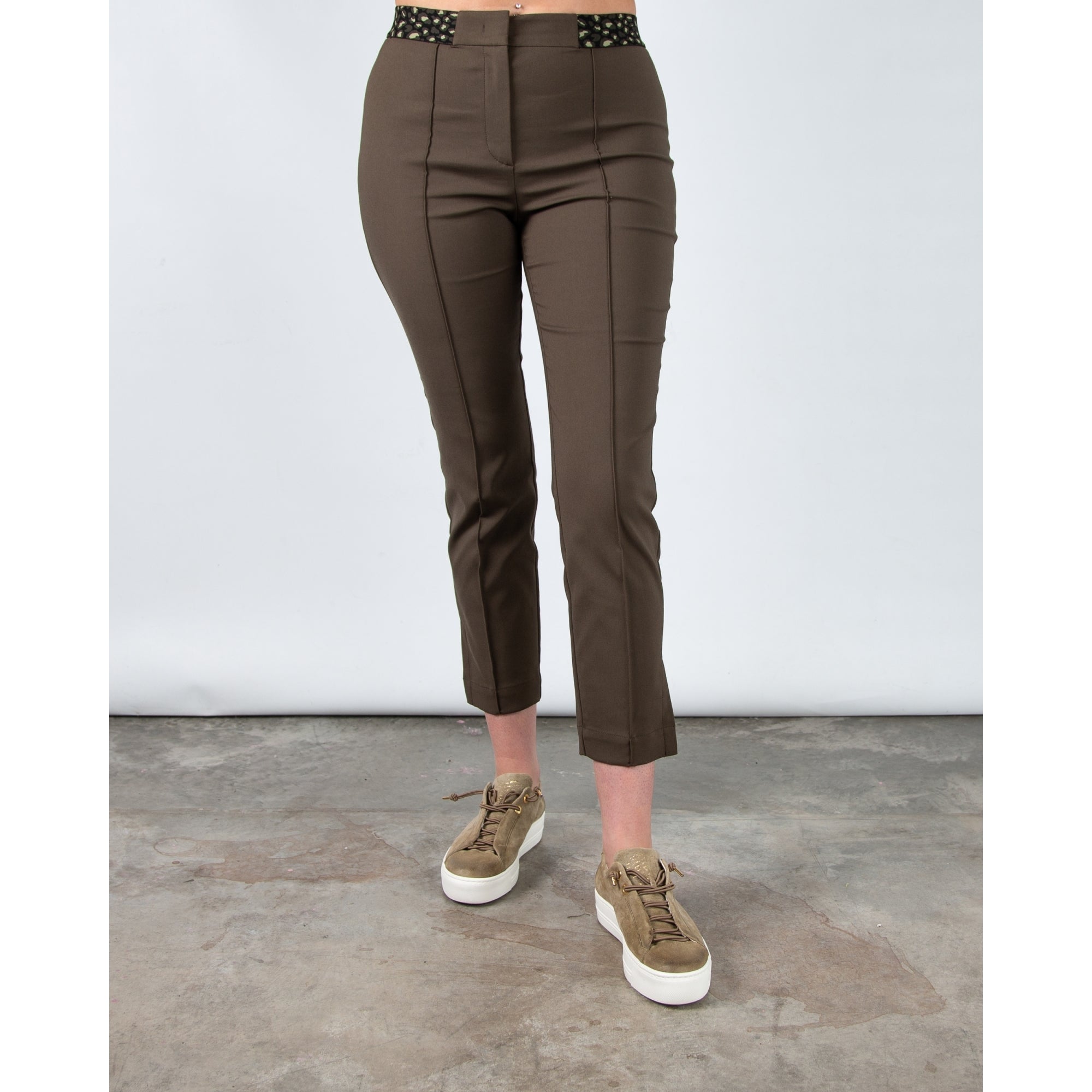 Marc Cain Leo Hike Rethink Together Sydney Narrow Leg Trouser Khaki