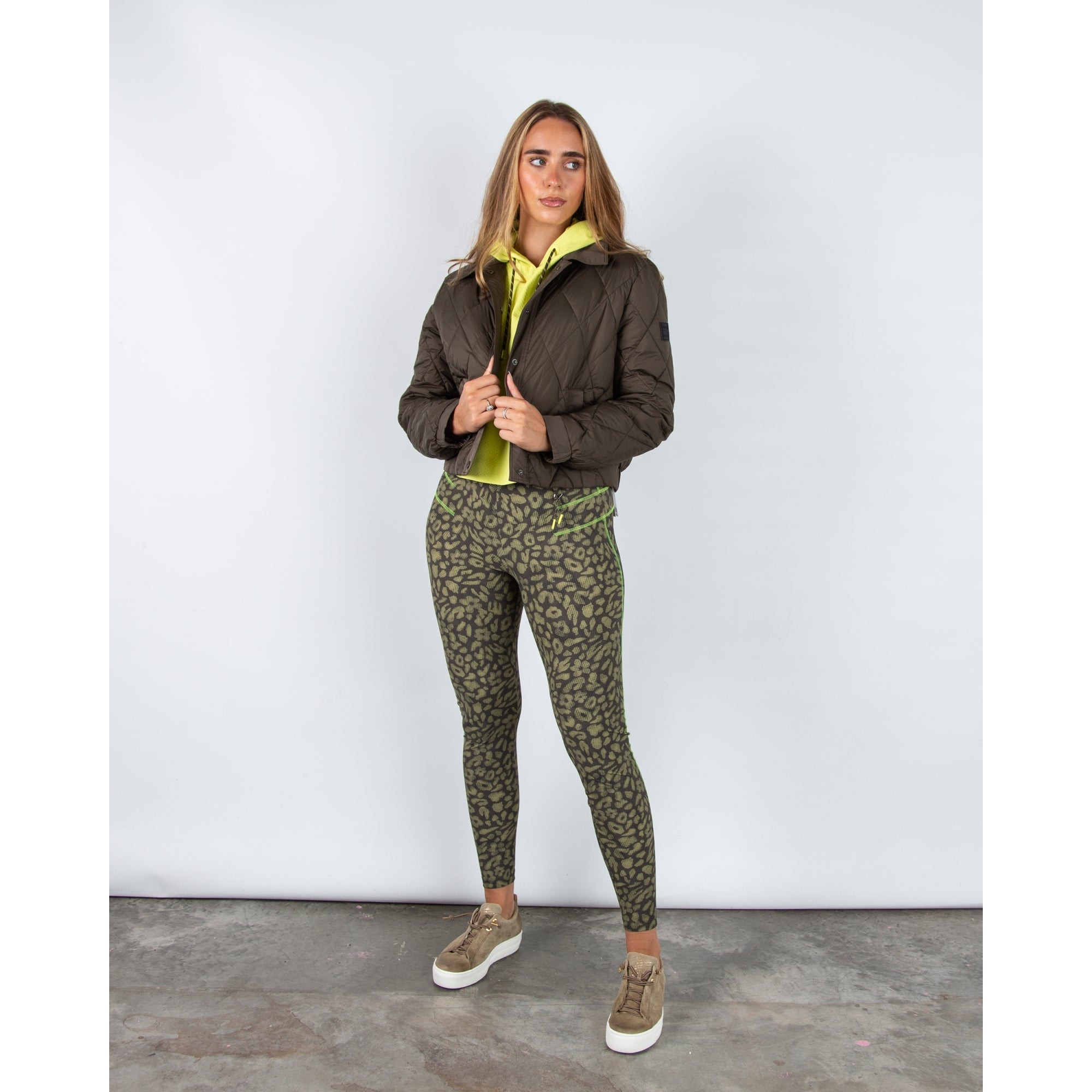 Marc Cain Leo Hike Rethink Together Quilted Jacket Khaki