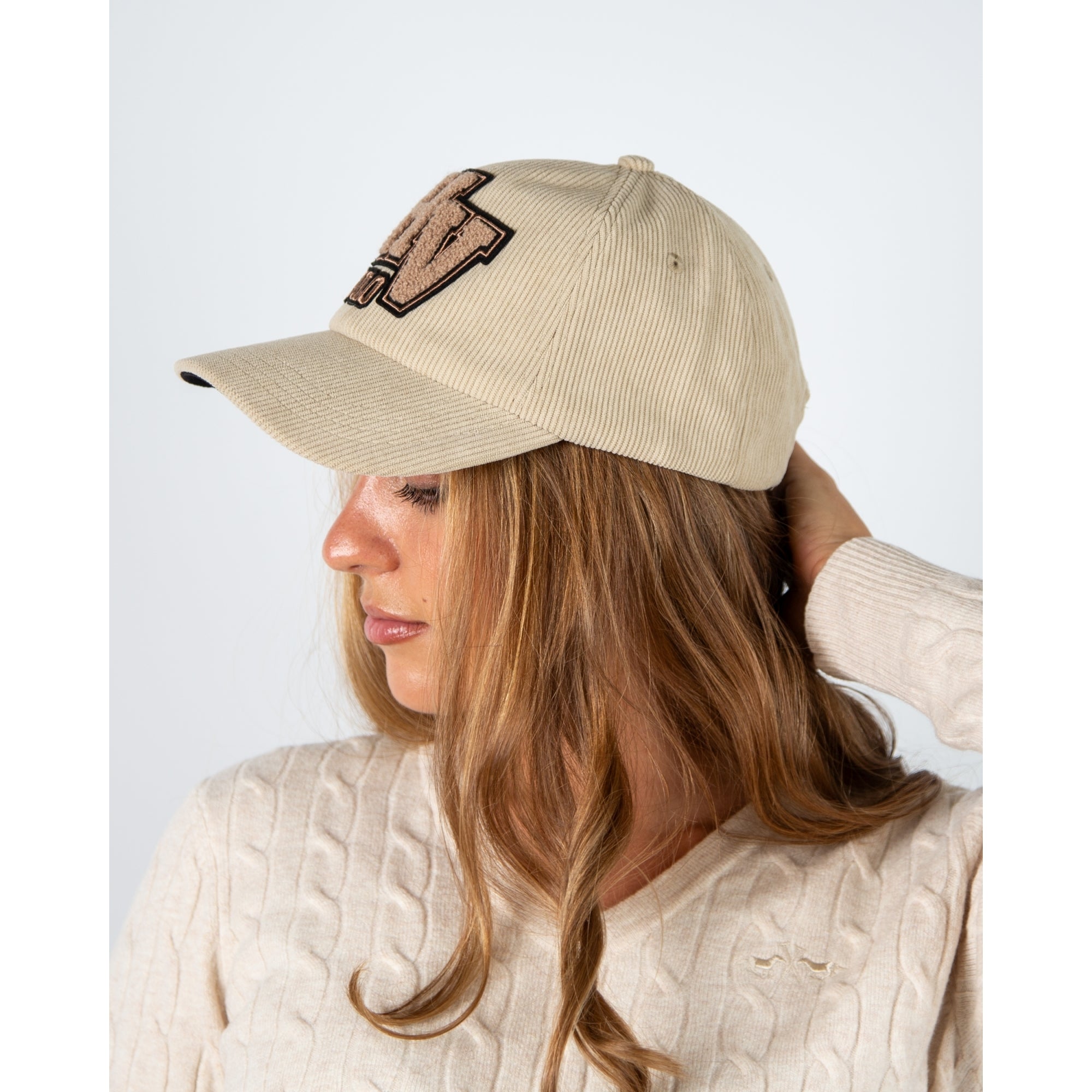Hv Society Cato Cord Baseball Cap Beige