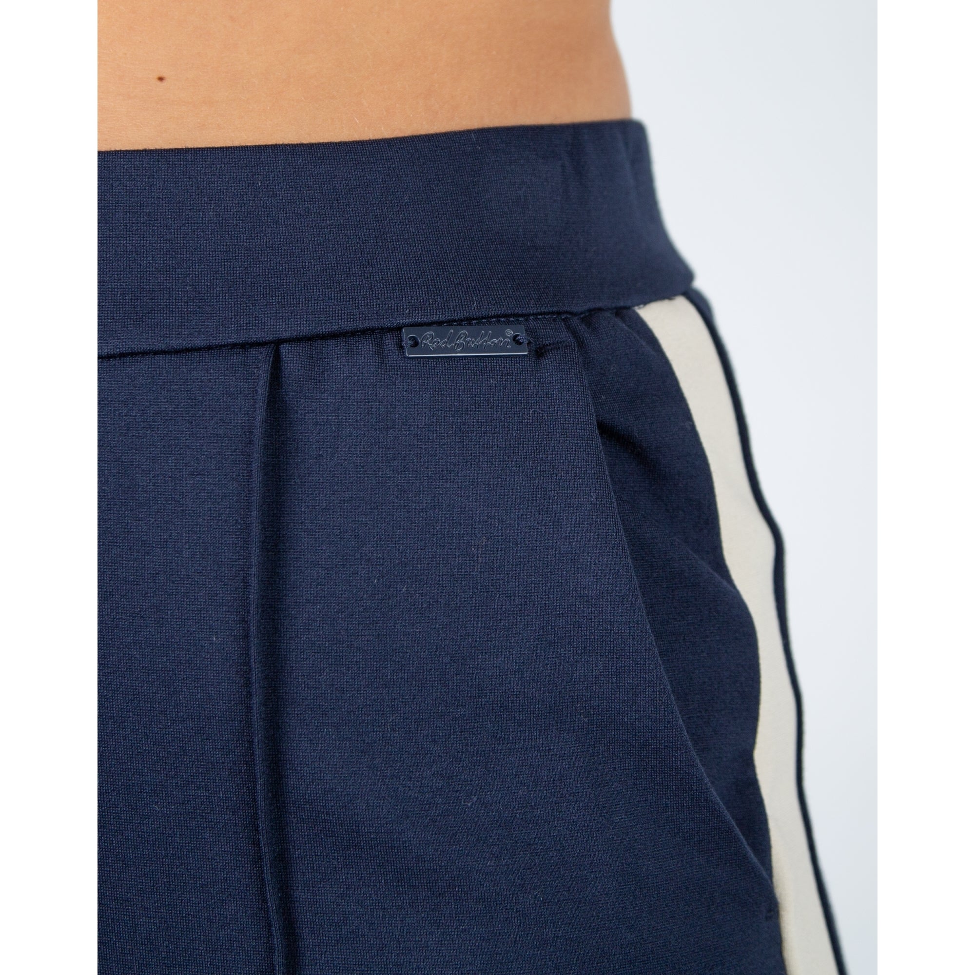 Red Button Colette Pull On Wide Leg Jogger With Side Stripe Indigo Blue 31L