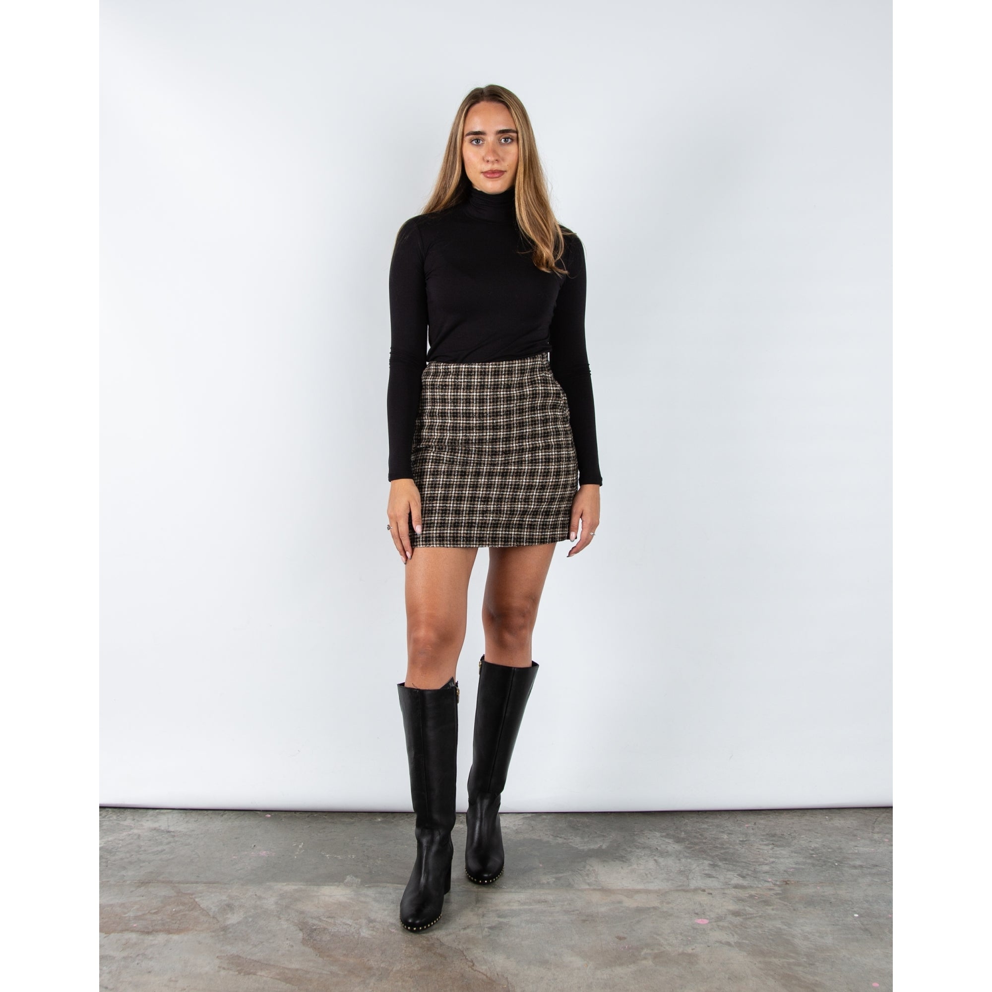 Weekend By Maxmara Multif Basic Jersey Polo Neck Top Black