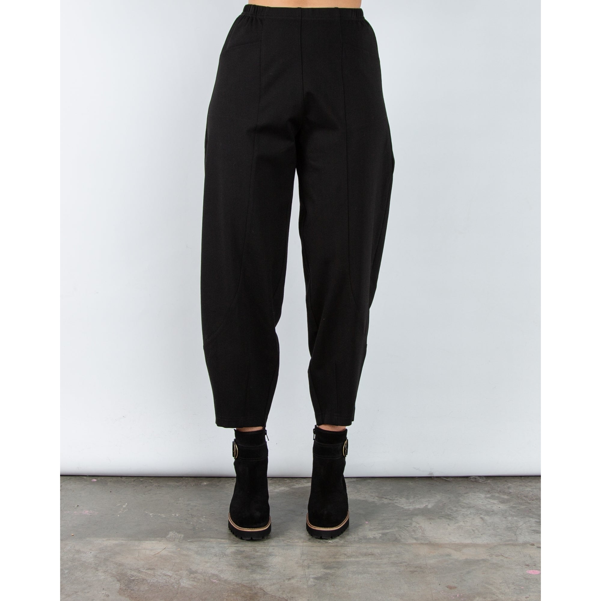 Sahara Ponte Pull On Jersey Bubble Trouser Black