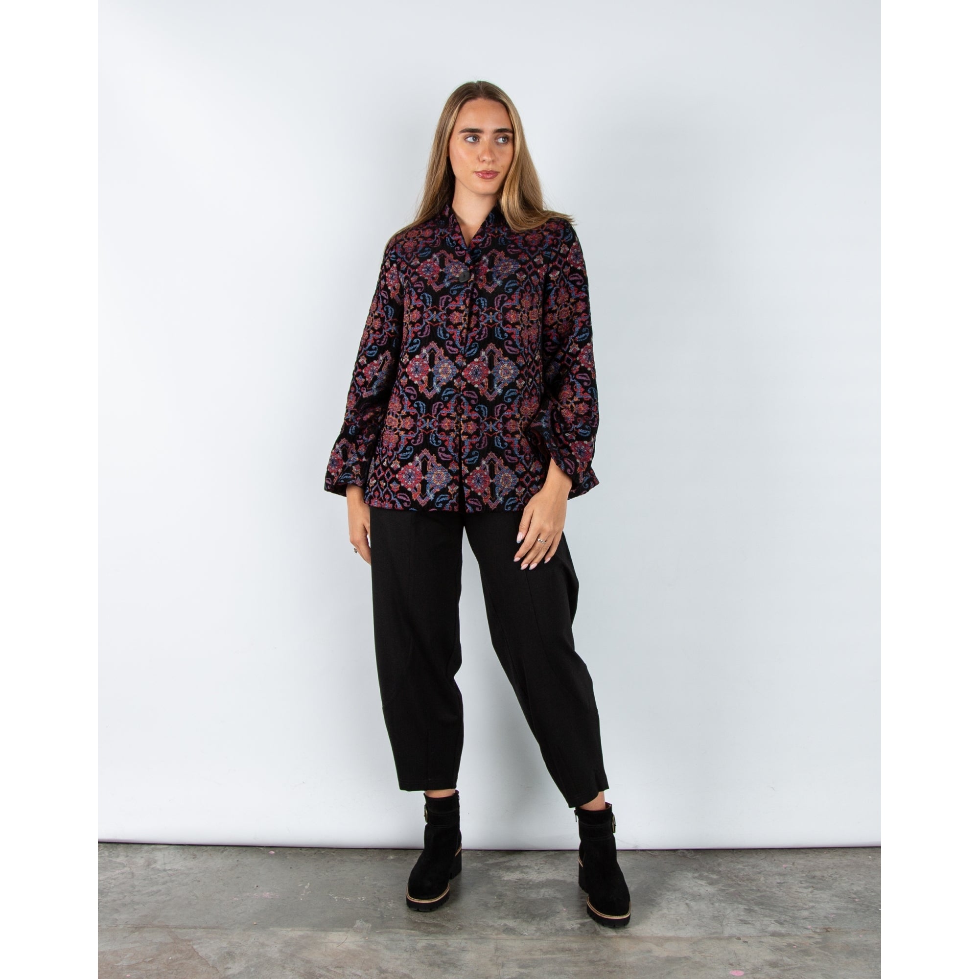 Sahara Ponte Pull On Jersey Bubble Trouser Black