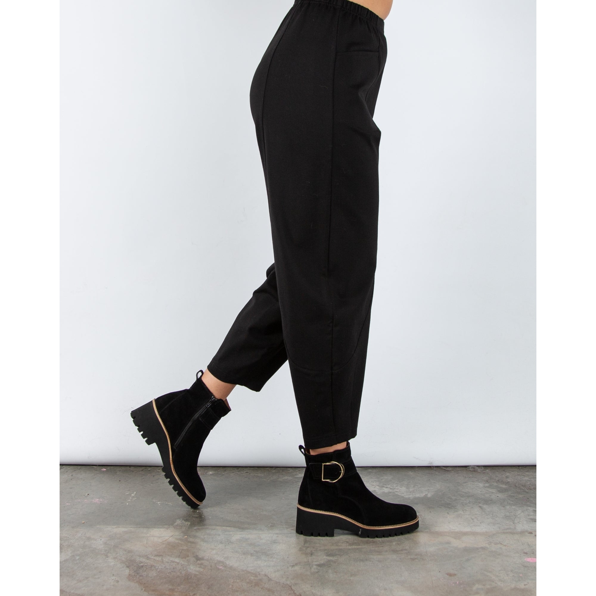 Sahara Ponte Pull On Jersey Bubble Trouser Black