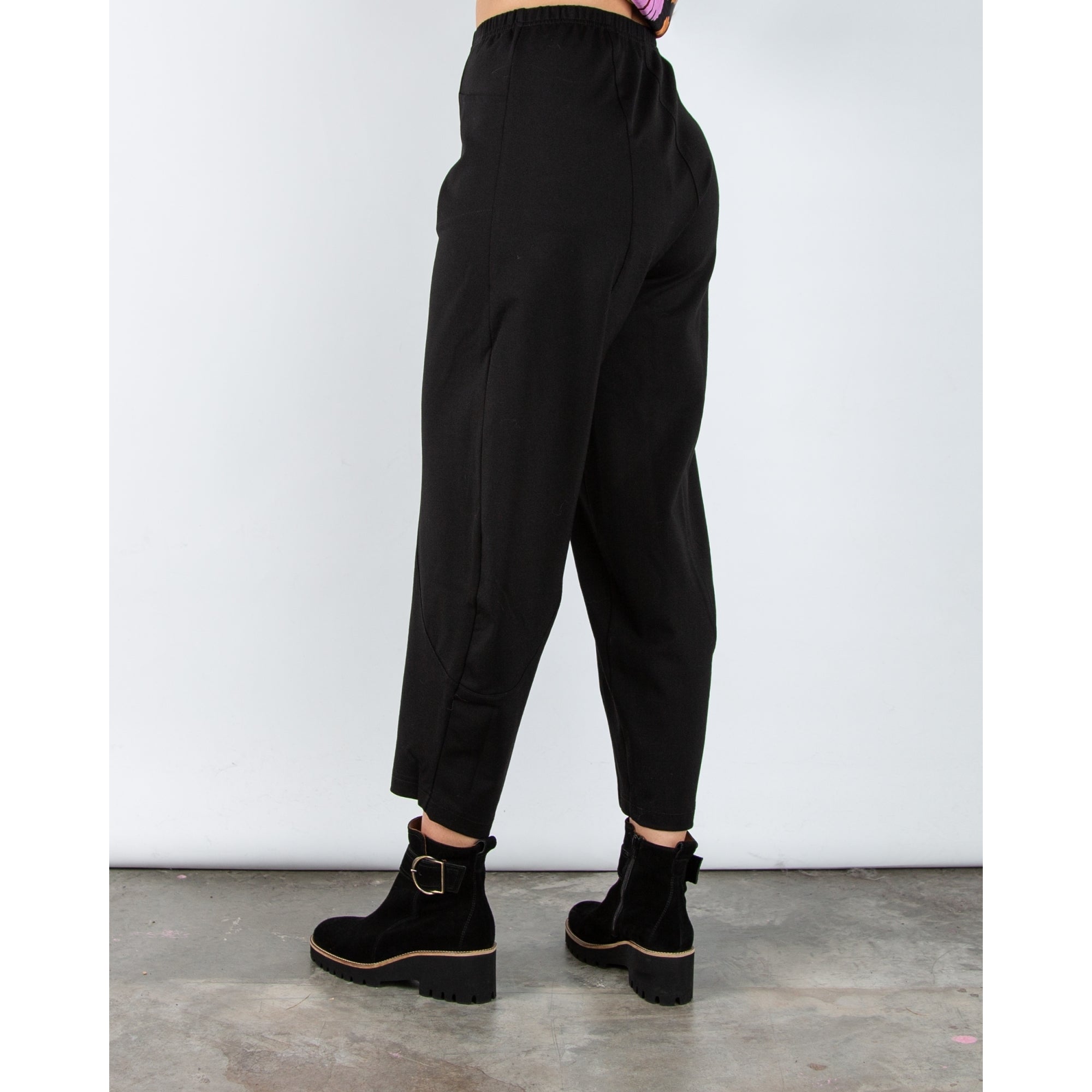 Sahara Ponte Pull On Jersey Bubble Trouser Black