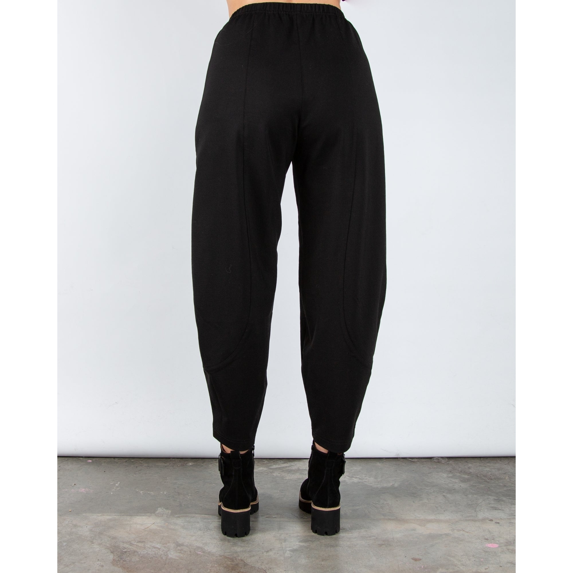 Sahara Ponte Pull On Jersey Bubble Trouser Black