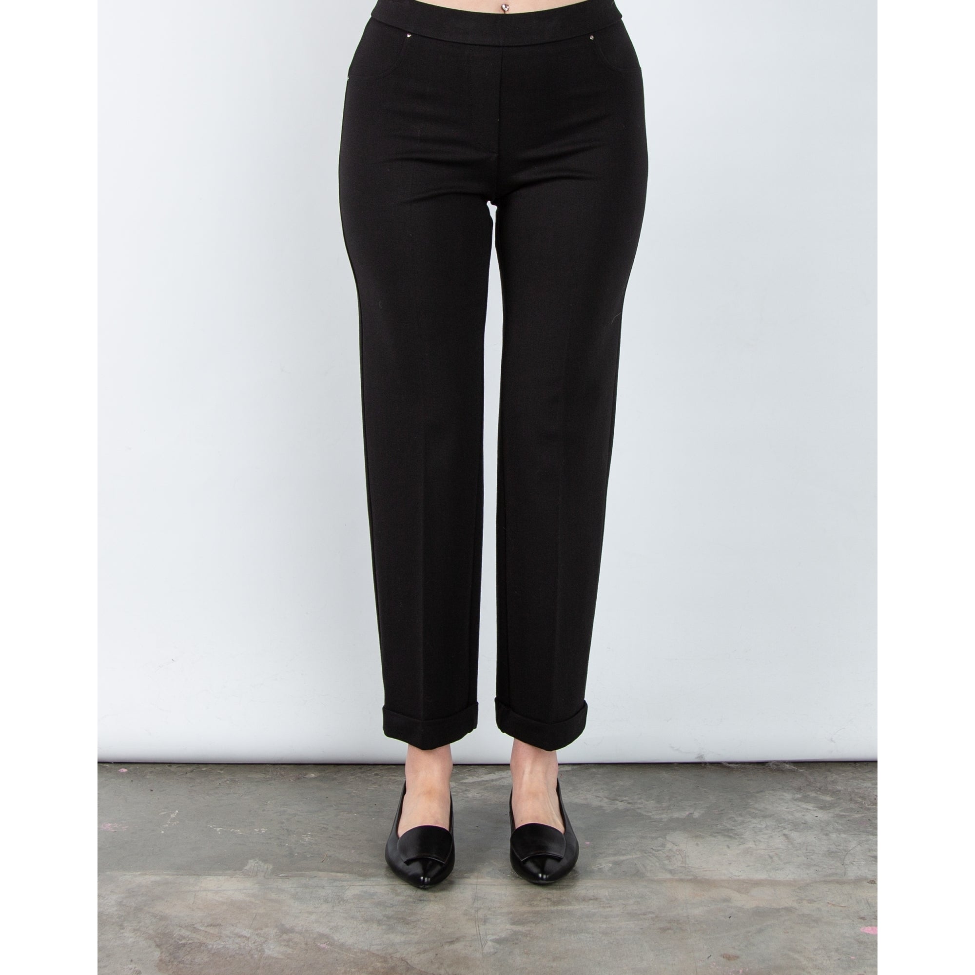 Bariloche Perseo24 Pull On Jersey Trouser With Turn Up Black