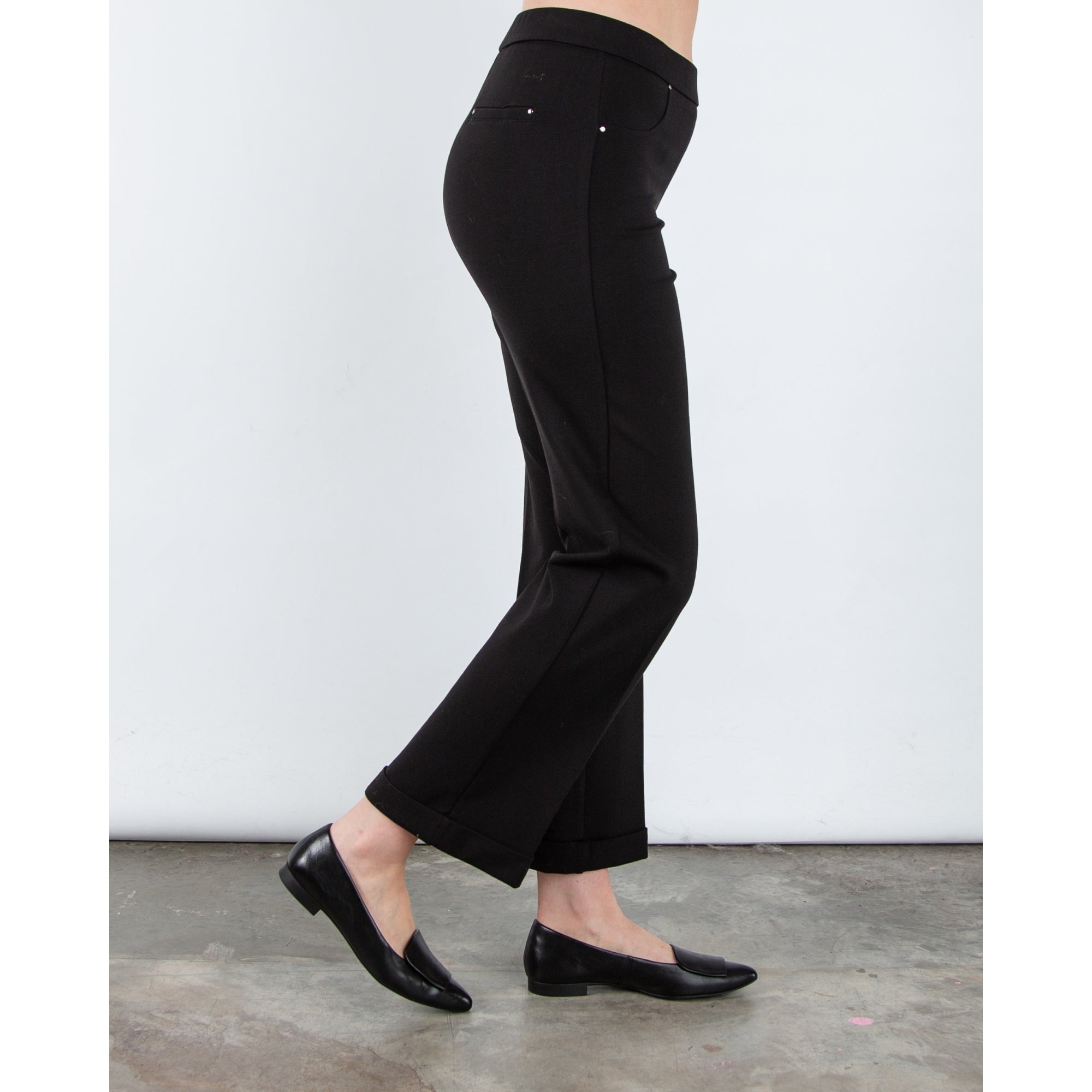 Bariloche Perseo24 Pull On Jersey Trouser With Turn Up Black