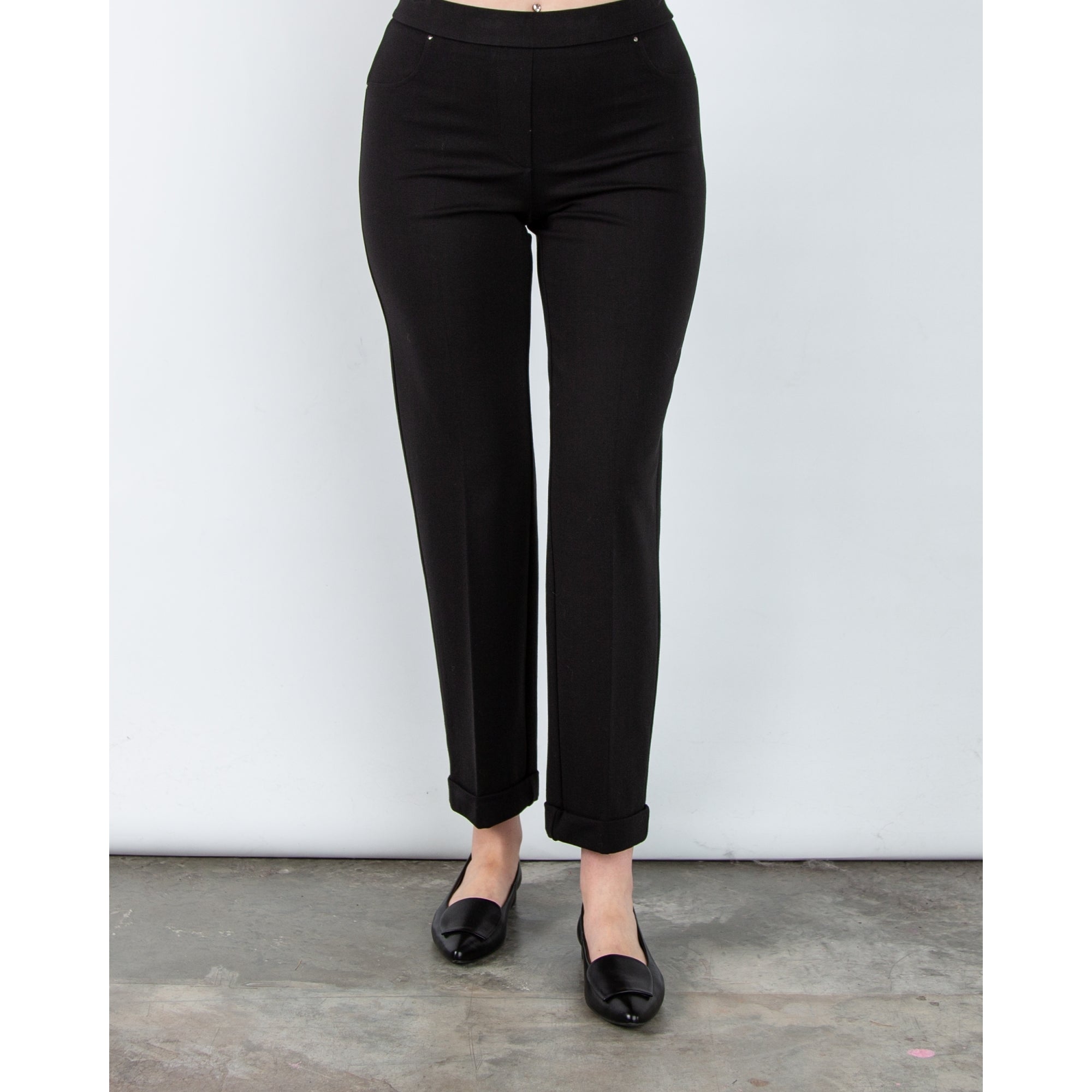 Bariloche Perseo24 Pull On Jersey Trouser With Turn Up Black