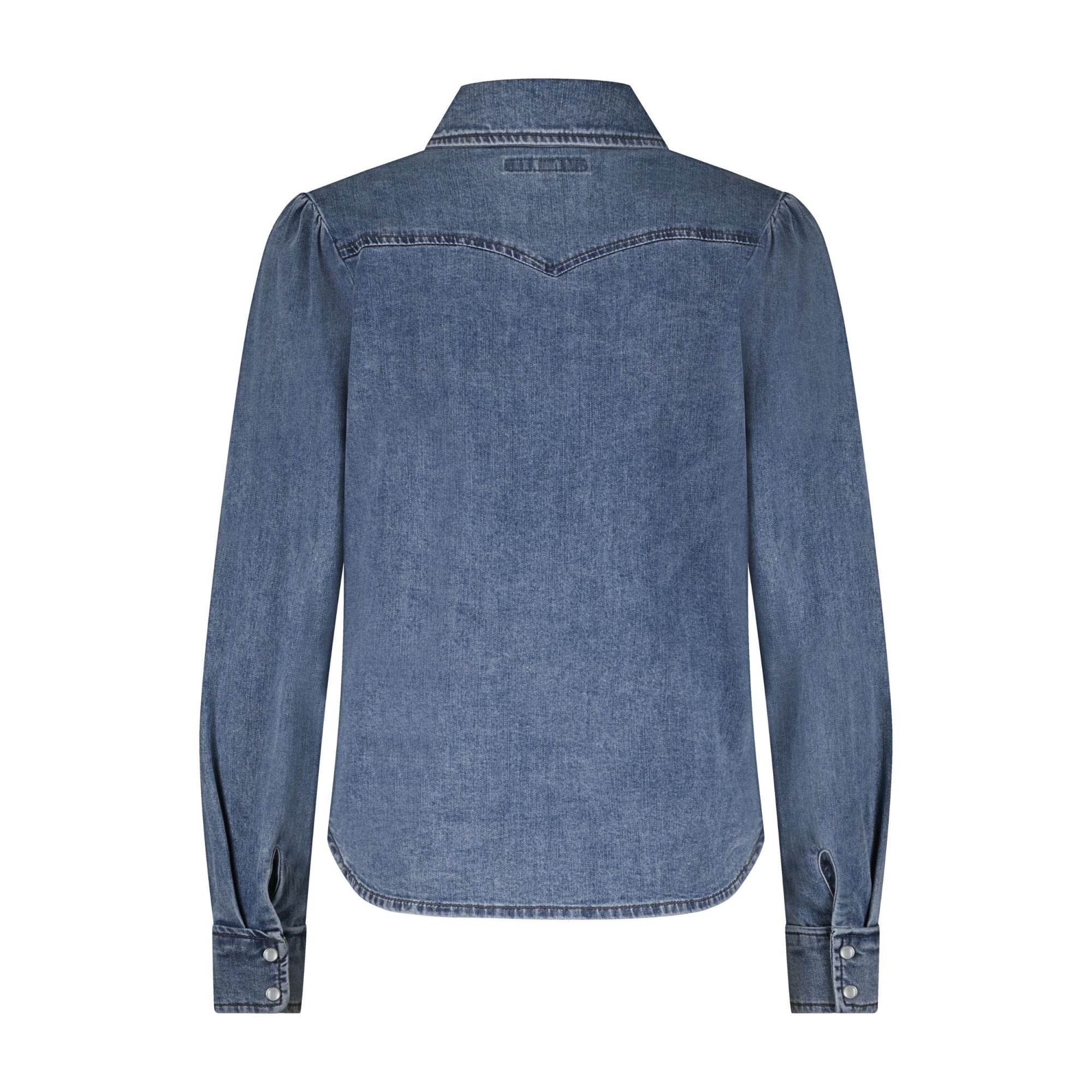 Red Button Victoria Western Denim Shirt Style Blouse Denim