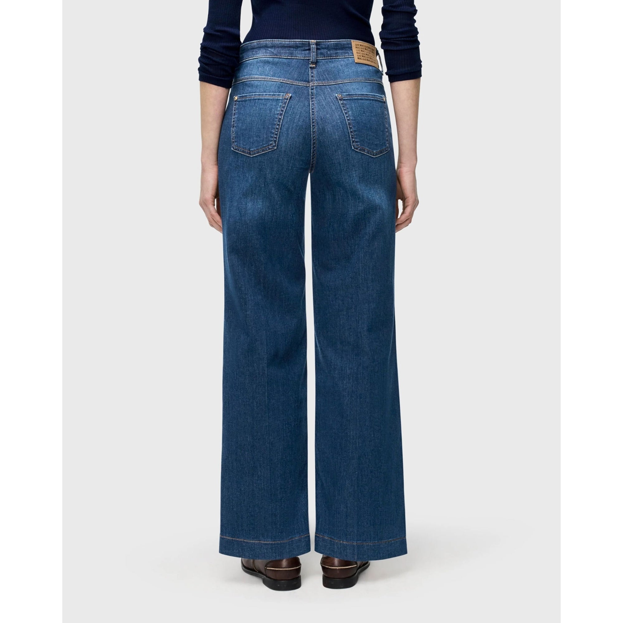 Mac Wide Leg Soft Cotton Denim Jean D620 Fashion Blue 30L
