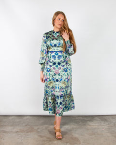 hope and ivy green dress Hope And Ivy Forest Floral Maxi Dress With Tie Back and Tiered Hem Gre –  SisterOnlinestore