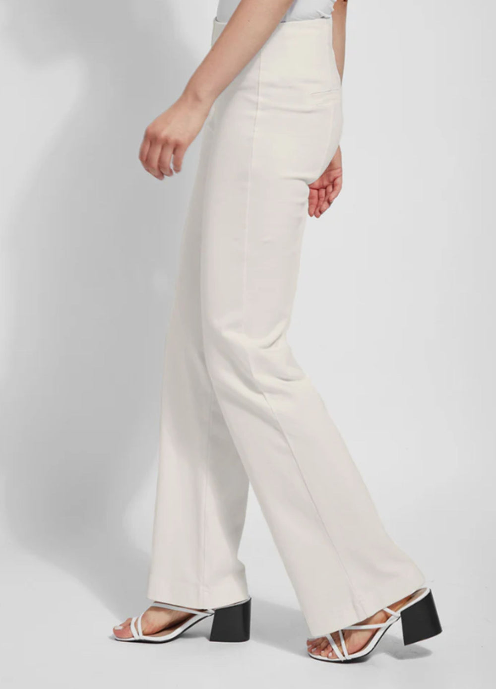 Lysse Ally Pull On Stretch Denim Bootcut Jean Oat