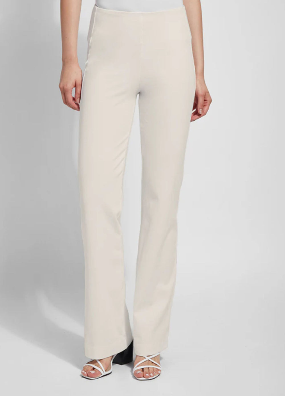 Lysse Ally Pull On Stretch Denim Bootcut Jean Oat