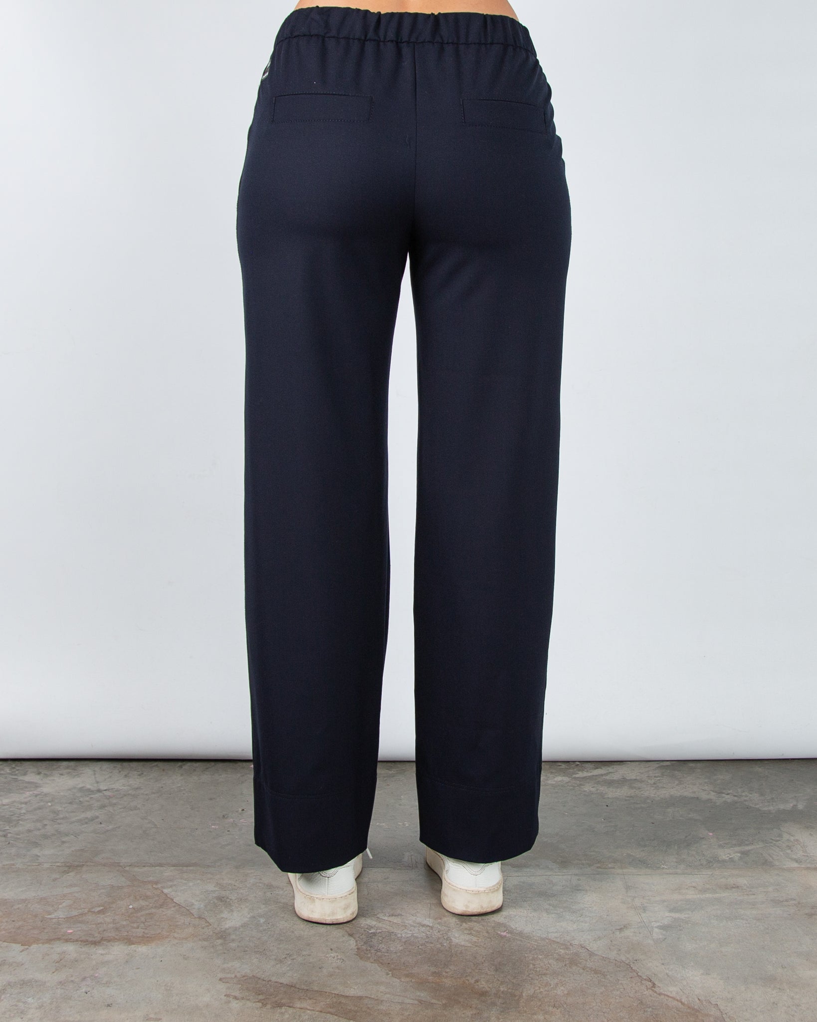 Marc Cain Washington Wide Leg Pull On Trouser Navy 394