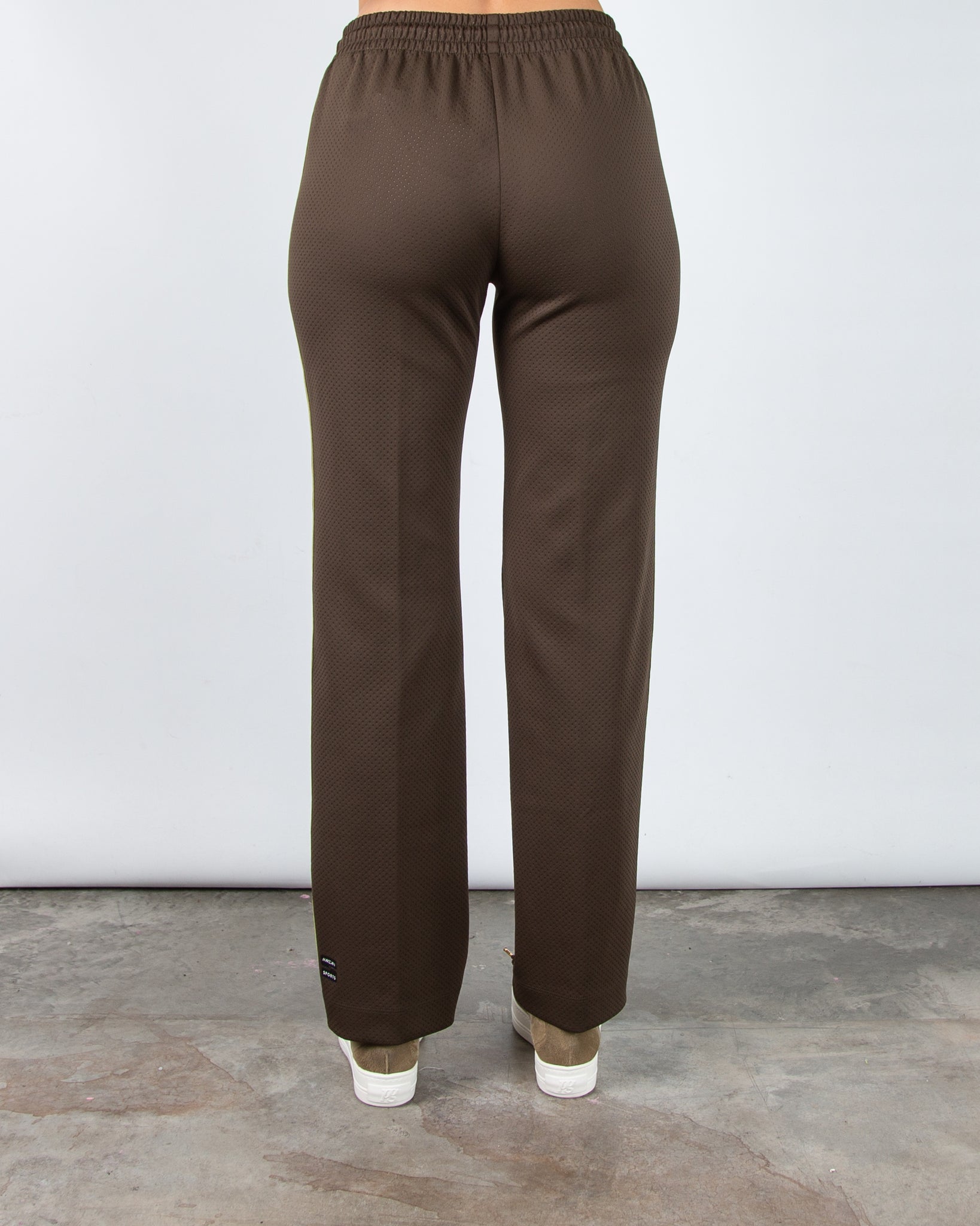 Marc Cain Washington Wide Leg Side Stripe Trouser Khaki