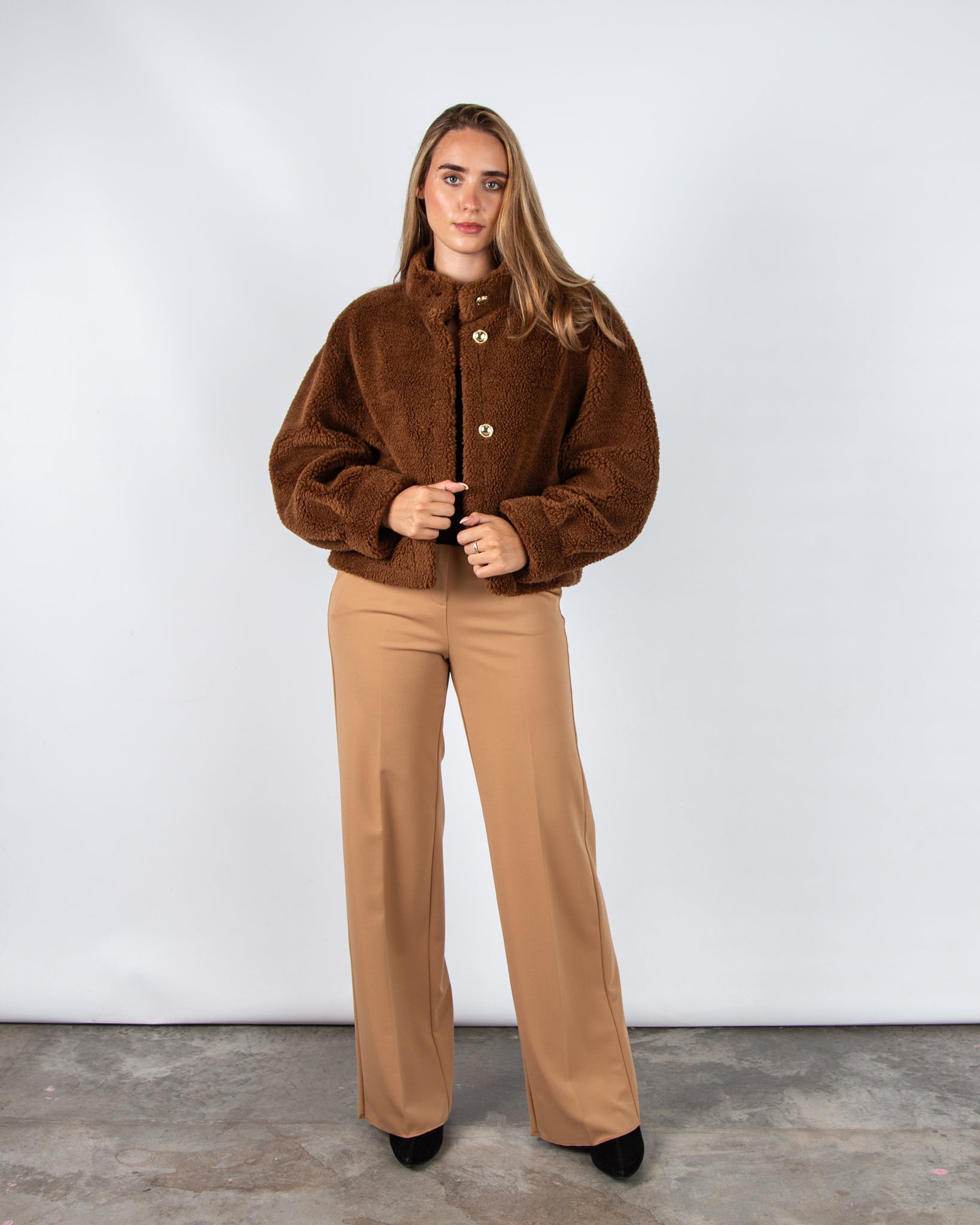 Marella Emme Editore Wide Leg Smart Trouser Camel