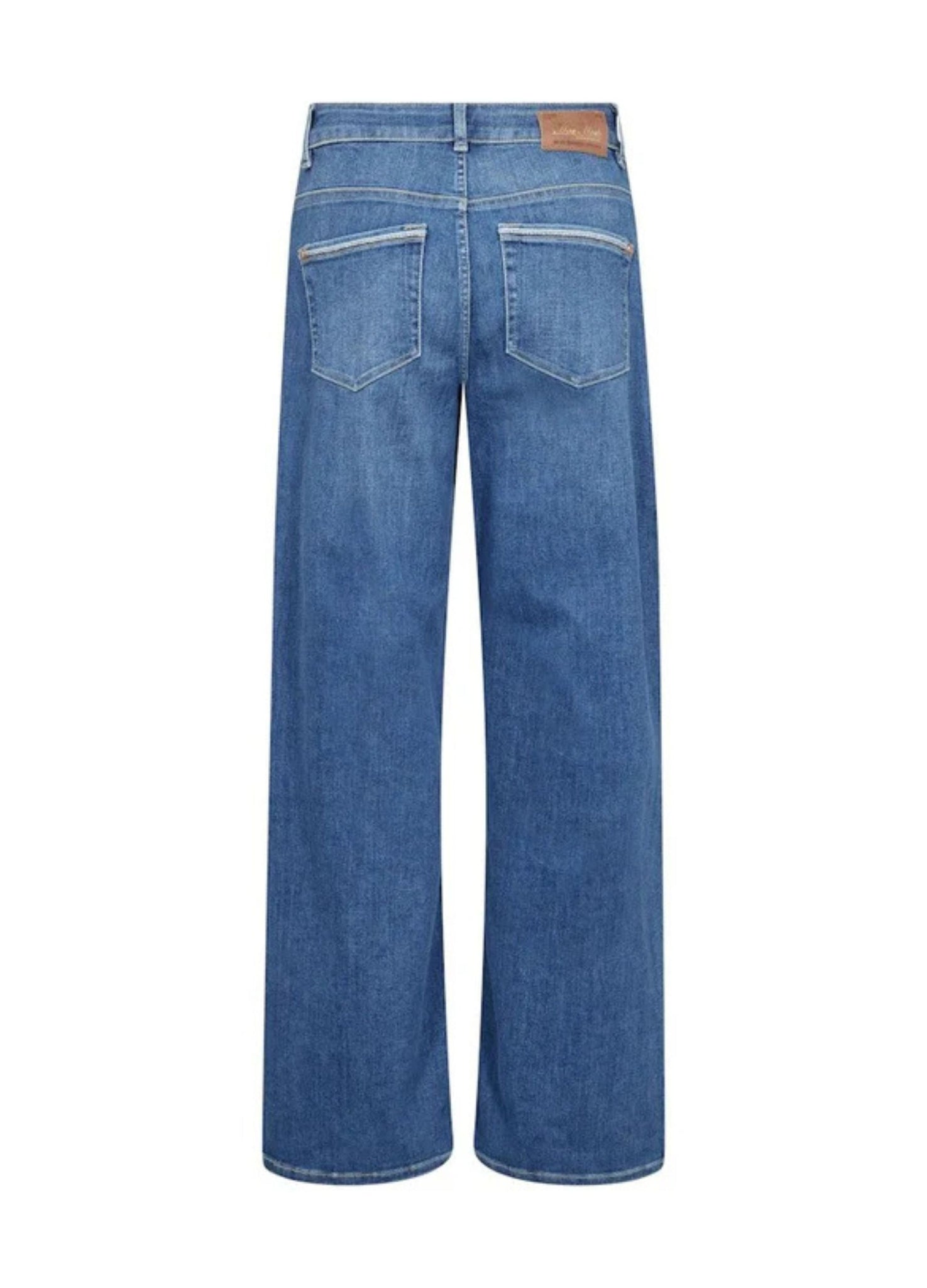 Mos Mosh Dara Jenny Wide Leg Stretch Denim Jean with Sparkle