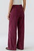 Oui Soft Pull On Wide Leg Cord Trouser Berry 3912