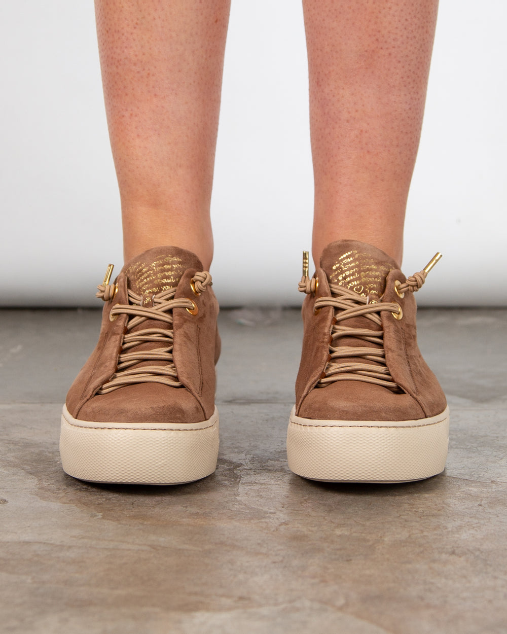 Paul Green Nubuck Suede Pull On Sneakers Camel