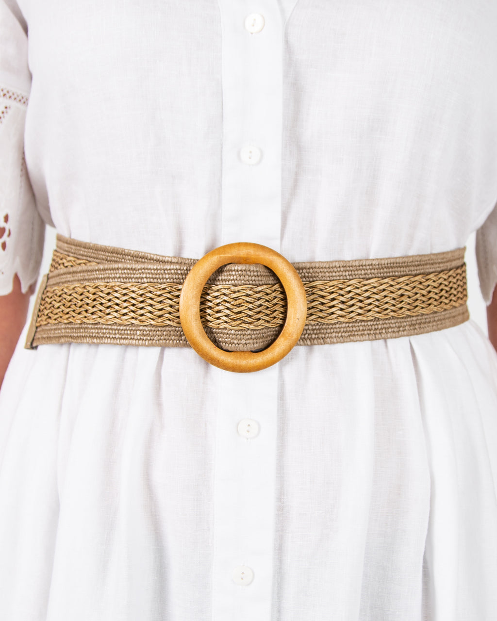 Purotatto Woven Raffia Belt with Wooden Ring Tan – SisterOnlinestore