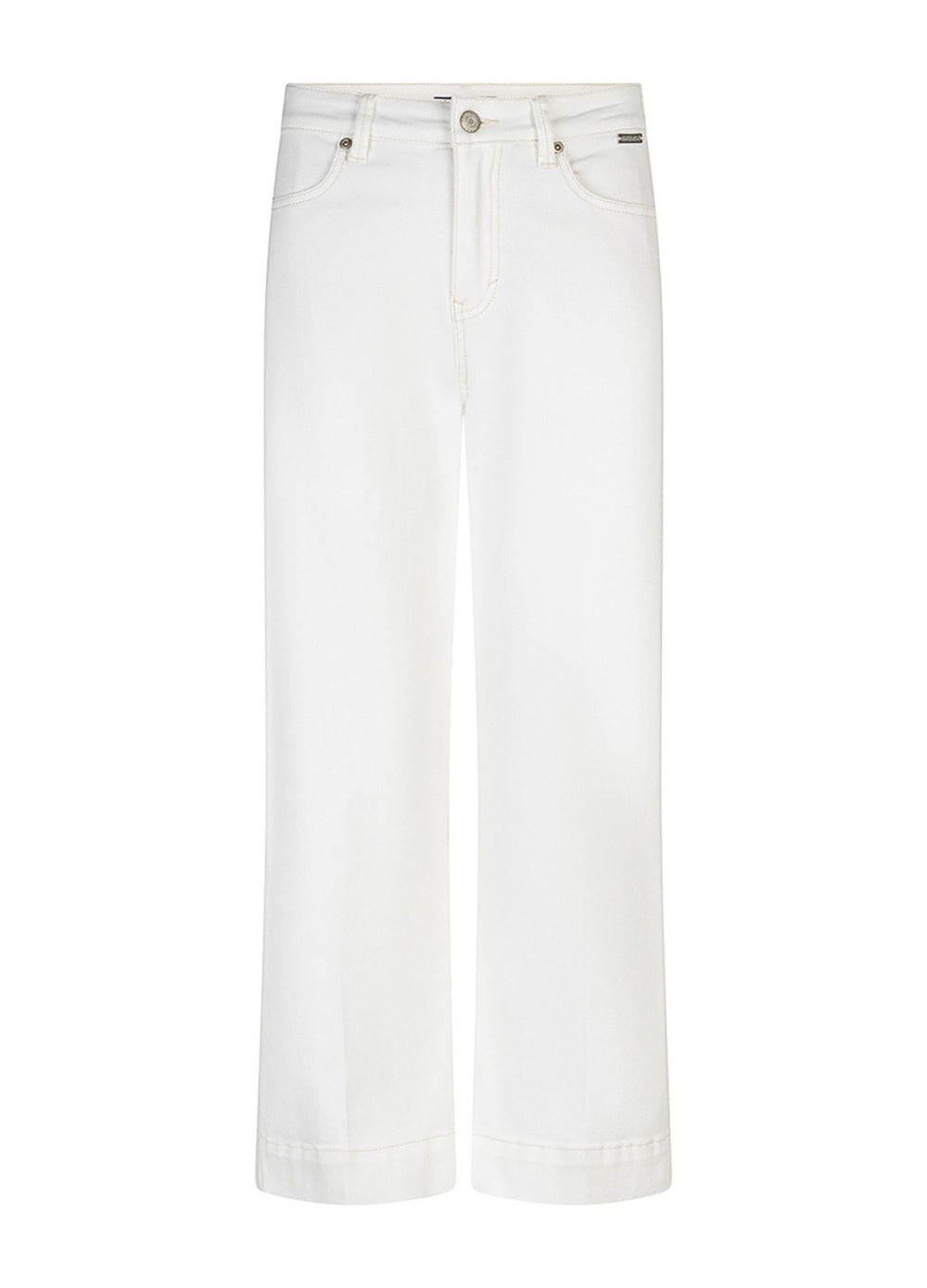 Red Button Conny Wide Leg Cropped Denim Jean Off White