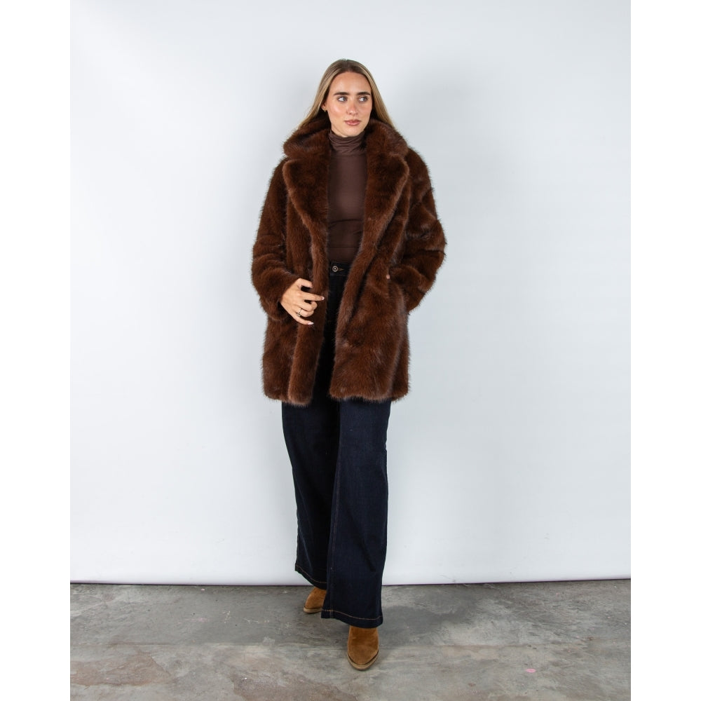 Weekend By Maxmara Multif Basic Jersey Polo Neck Top Chocolate